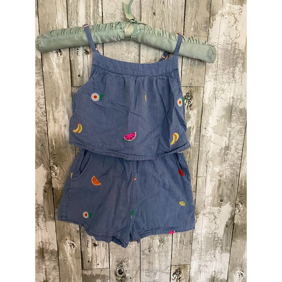 Boden Other - Boden chambray fruit romper 5-6Y